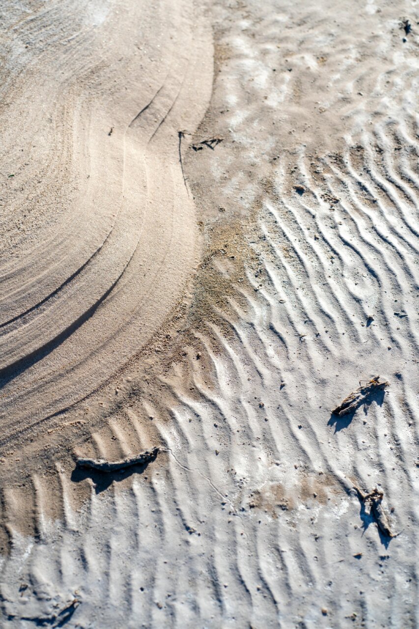 Textura de arena en las Dunas de Pampas Salinas en Ilo