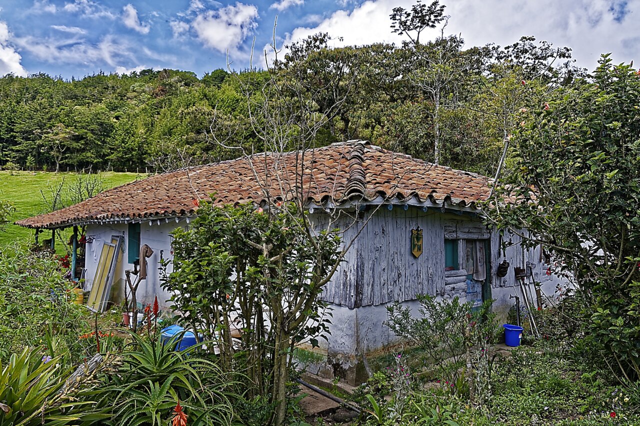Casa tradicional en un entorno natural en Montañita, Ecuador.